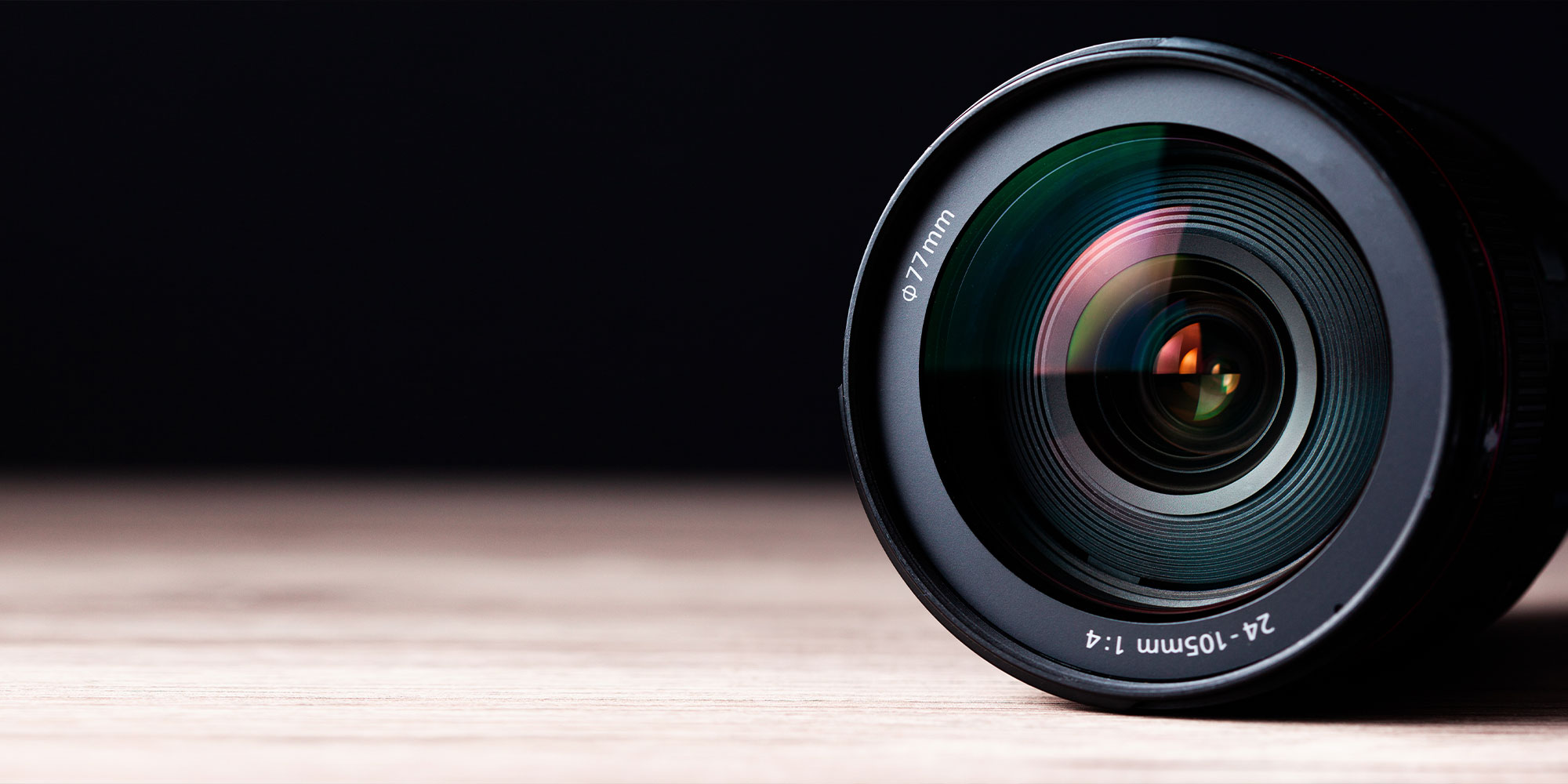 close up of camera lens