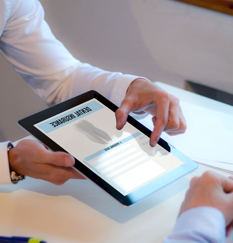 Insurance agent discussing about dental insurance